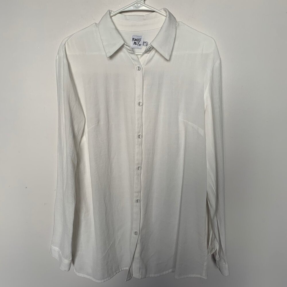 Princess Polly White Button Down Shirt